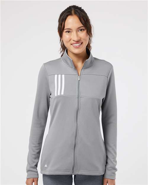 Women's 3-Stripes Double Knit Full-Zip Jacket – On Model