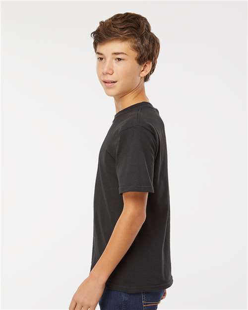Youth Gold Soft Touch T-Shirt – On Model – Side