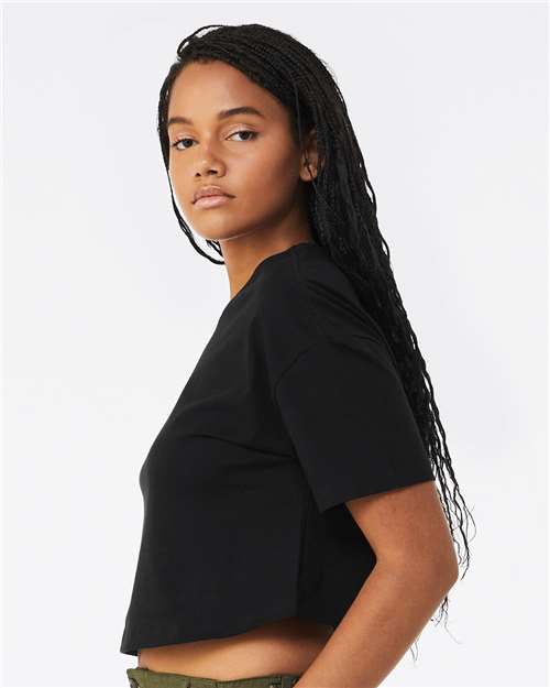 Women's Jersey Crop Tee – On Model – Side