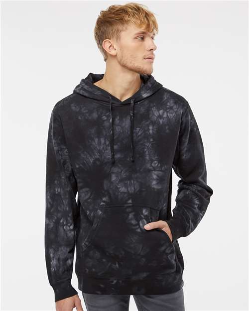 Unisex Midweight Tie-Dyed Hooded Sweatshirt