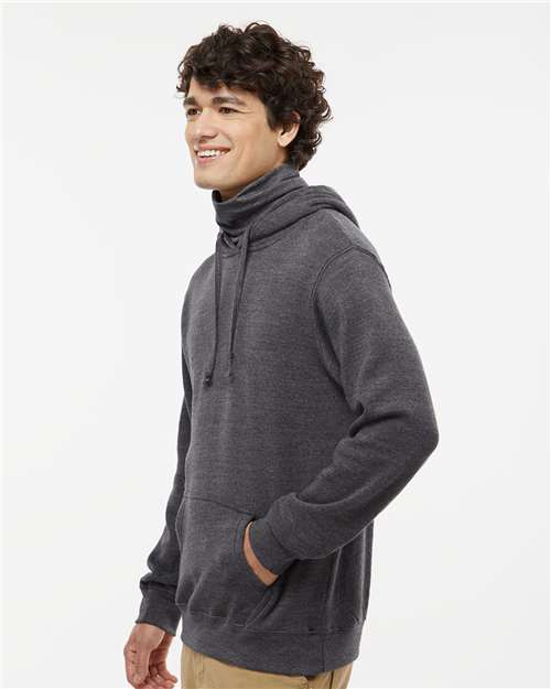 Men's Gaiter Fleece Hooded Sweatshirt – On Model – Side