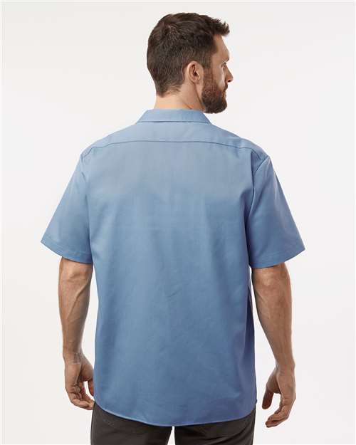 Men's Short Sleeve Work Shirt – On Model – Back