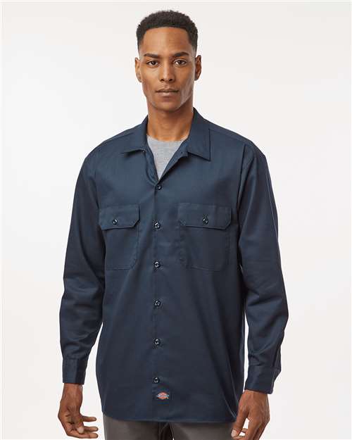 Men's Long Sleeve Work Shirt – On Model