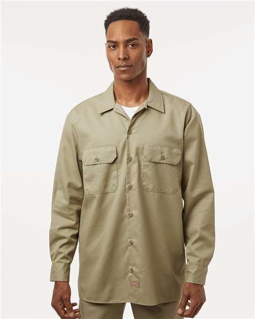 Men's Long Sleeve Work Shirt – On Model
