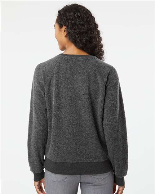 Women's Fleece Out Crewneck Pullover – On Model – Back