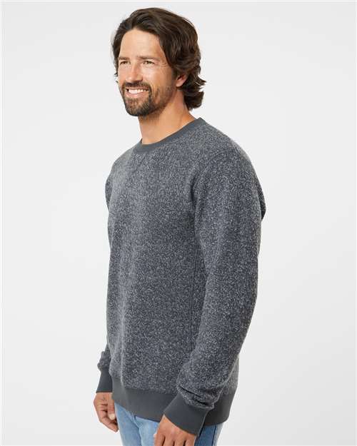 Unisex Aspen Fleece Crewneck Sweatshirt – On Model – Side