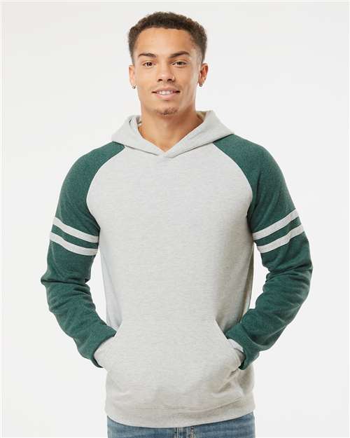 Unisex Nublend® Varsity Colorblocked Raglan Hooded Sweatshirt