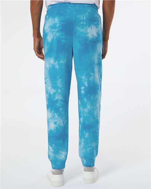 Unisex Tie-Dyed Fleece Sweatpants – On Model – Back