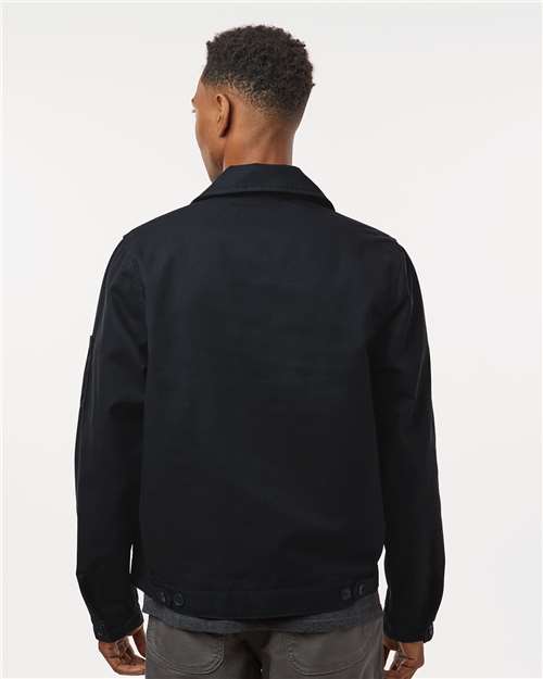 Men's Unlined Industrial Eisenhower Jacket – On Model – Back