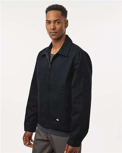 Men's Unlined Industrial Eisenhower Jacket – On Model – Side