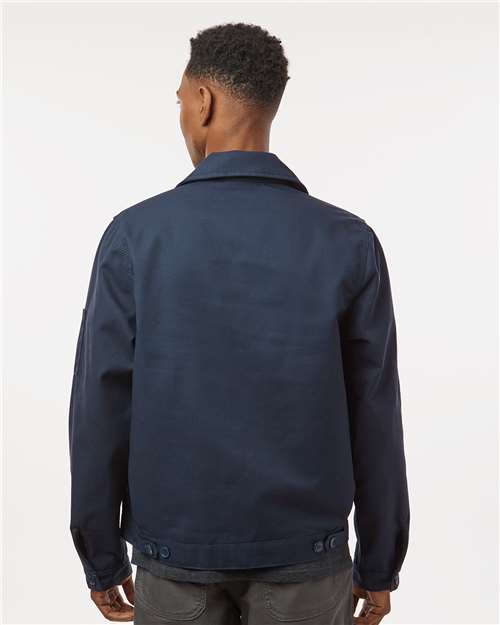 Men's Unlined Industrial Eisenhower Jacket – On Model – Back