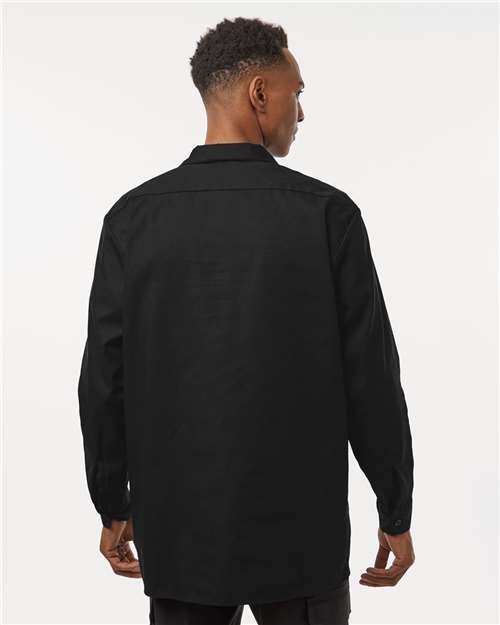 Men's Industrial Long Sleeve Work Shirt – On Model – Back
