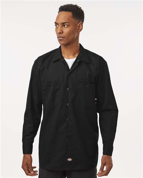 Men's Industrial Long Sleeve Work Shirt – On Model