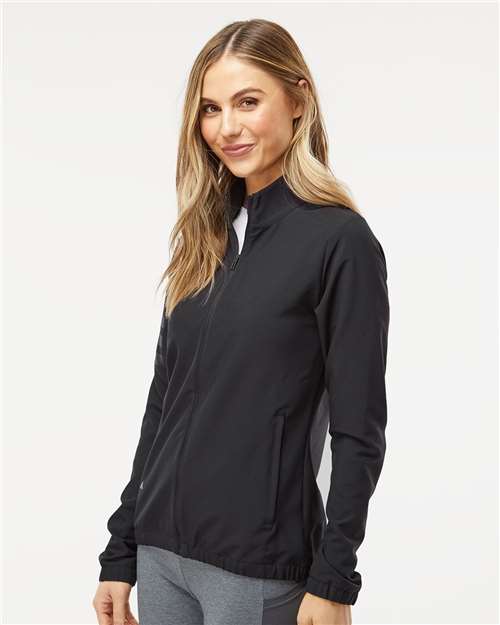 Women's Wind Resistant Full-Zip Jacket – On Model – Side
