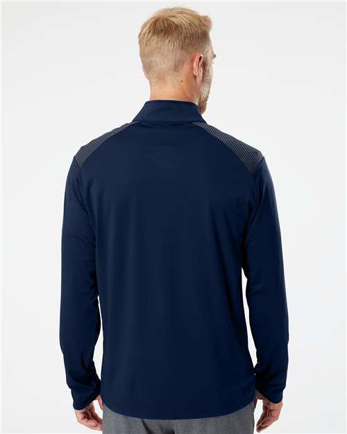 Men's Ultimate365 Lightweight Shoulder Stripe Quarter-Zip Pullover – On Model – Back