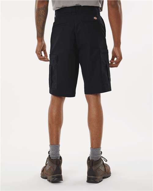 Men's Extended Sizes Premium 11" Industrial Cargo Shorts – On Model – Back