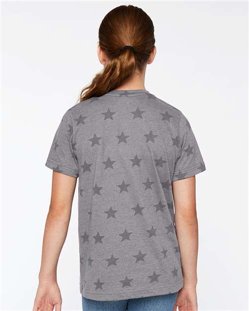 Youth Star Print Tee – On Model – Back