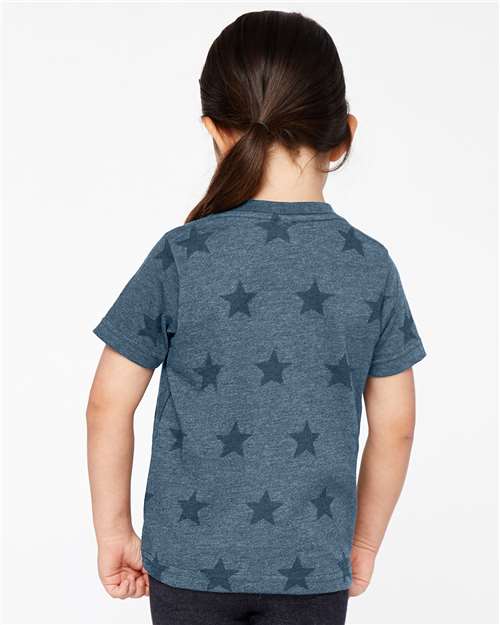 Toddler Star Print Tee – On Model – Back
