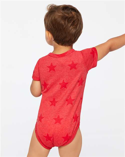Infant Star Print Bodysuit – On Model – Back