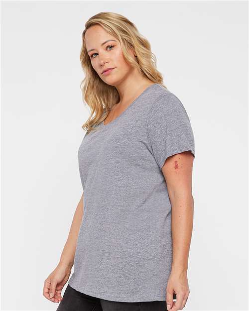 Women's Curvy Collection Fine Jersey Tee – On Model – Side