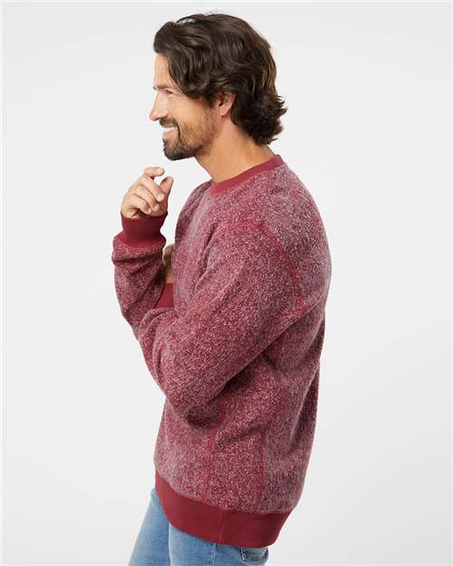 Unisex Aspen Fleece Crewneck Sweatshirt – On Model – Side