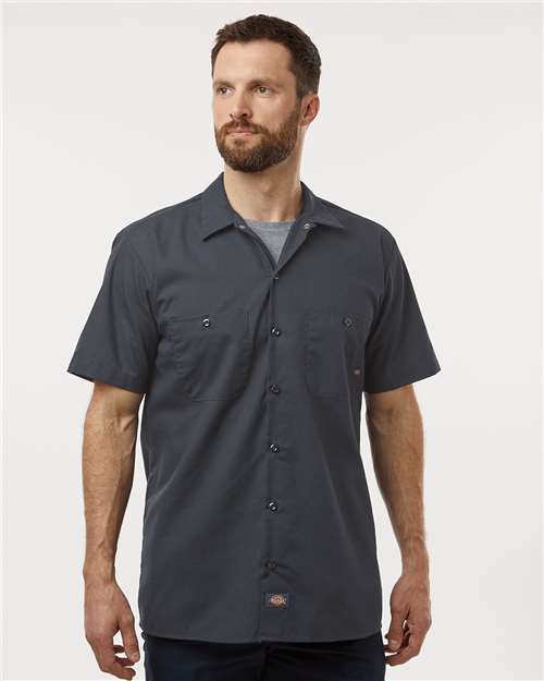 Men's Tall Industrial Short Sleeve Work Shirt