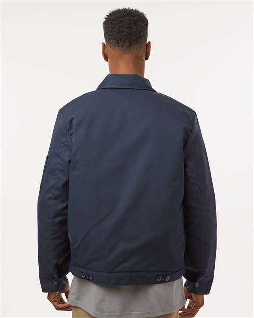 Unisex Insulated Industrial Eisenhower Jacket – On Model – Back