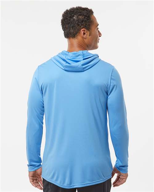 Men's Momentum Hooded Long Sleeve T-Shirt – On Model – Back