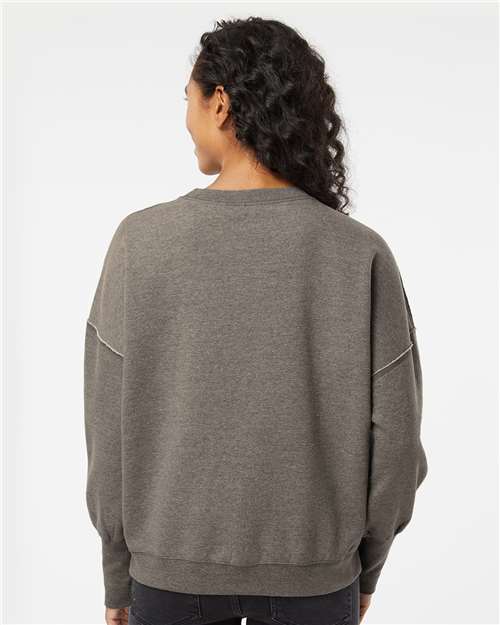 Women's Sueded Fleece Crewneck Sweatshirt – On Model – Back