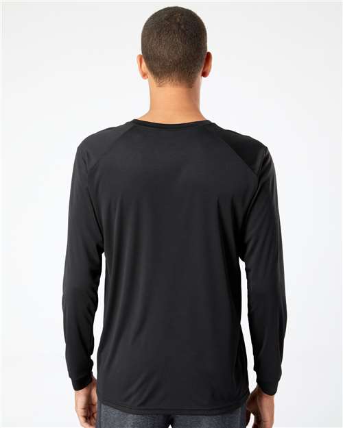 Unisex Long Islander Performance Long Sleeve T-Shirt – On Model – Back