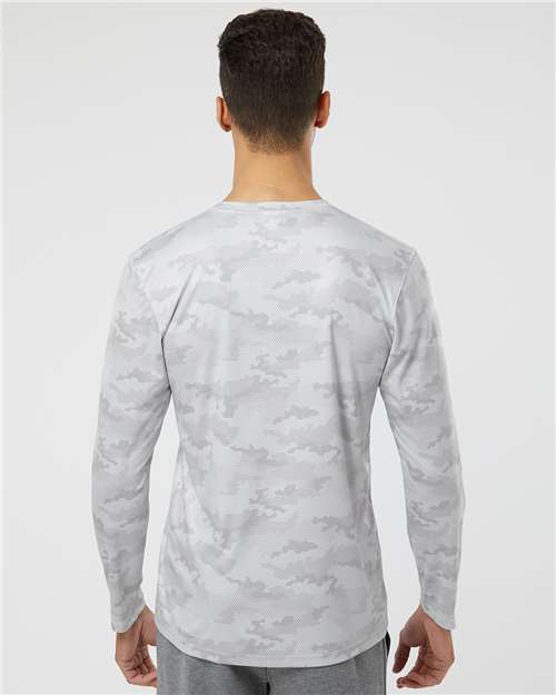 Unisex Pompano Performance Camo Long Sleeve T-Shirt – On Model – Back