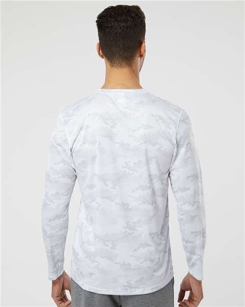 Unisex Pompano Performance Camo Long Sleeve T-Shirt – On Model – Back