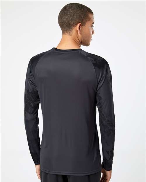 Unisex Cabo Camo Performance Long Sleeve T-Shirt – On Model – Back