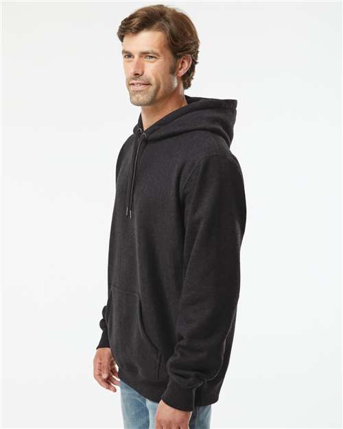 Unisex Legend Premium Heavyweight Cross-Grain Hooded Sweatshirt – On Model – Side