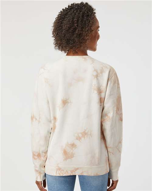 Unisex Midweight Tie-Dyed Crewneck Sweatshirt – On Model – Back