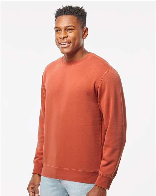 Unisex Midweight Pigment-Dyed Crewneck Sweatshirt – On Model – Side