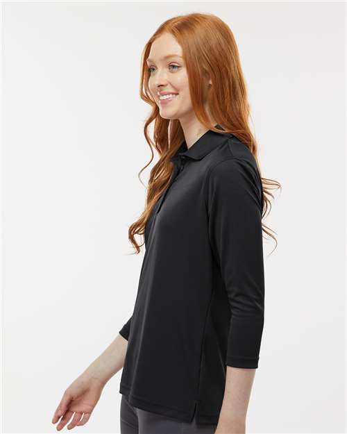 Women's Lady Palm Three-Quarter Sleeve Polo – On Model – Side