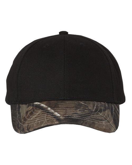 Solid Crown with Camo Bill Cap