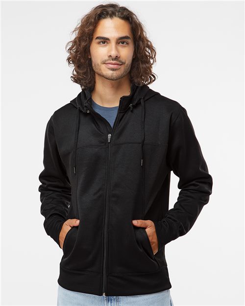 Unisex Poly-Tech Full-Zip Hooded Sweatshirt