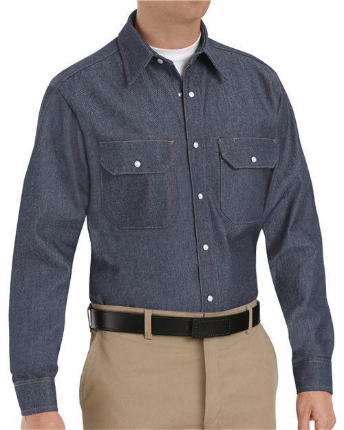 Men's Deluxe Denim Long Sleeve Shirt