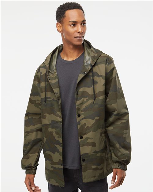 Men's Water-Resistant Hooded Windbreaker