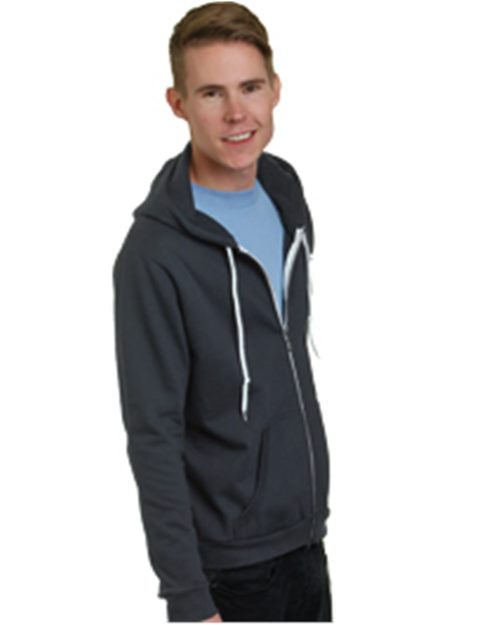 Unisex USA-Made Full-Zip Fleece Hooded Sweatshirt
