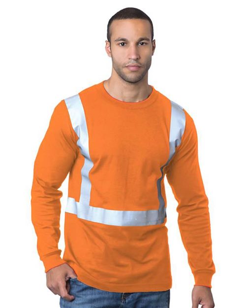 Unisex USA-Made 50/50 Hi-Visibility Long Sleeve T-Shirt