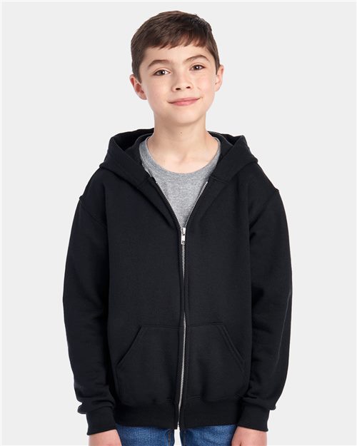 Youth NuBlend® Full-Zip Hooded Sweatshirt