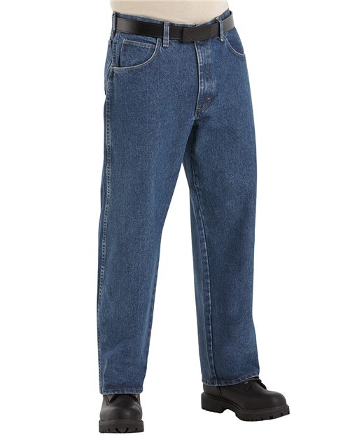 Men's Stone Washed Loose Fit Denim Jean