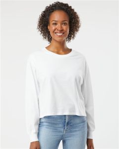Women's Cotton Jersey Long Sleeve Crop Tee
