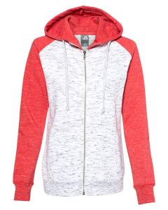 Women’s Mélange Fleece Colorblocked Full-Zip Sweatshirt
