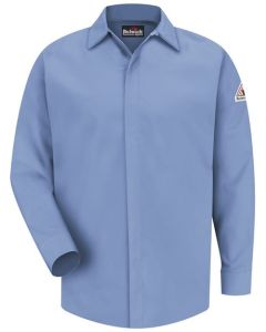 Concealed-Gripper Pocketless Long Sleeve Shirt - CoolTouch® 2 - Long Sizes
